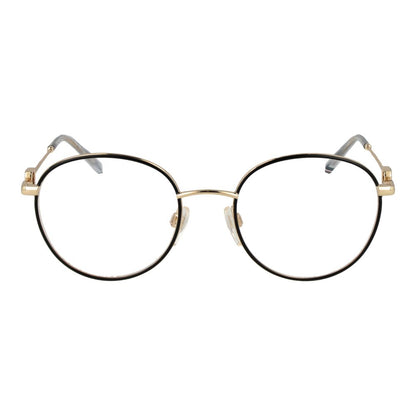 Tommy Hilfiger Gold Metal Glasses (Frames) for women, full-rim, gold metal frame, style panto, demo lenses included.