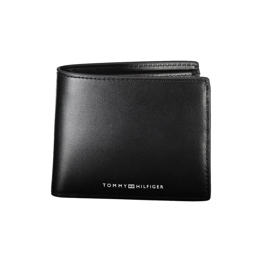 Tommy Hilfiger Tommy Hilfiger Black Leather Men Wallet TO-20423 1728,67403481248,Black,Men,New with tags,Tommy Hilfiger,Wallets - Men - Bags