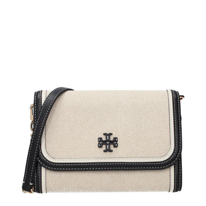 Tory Burch Beige Fabric Clutch Bag