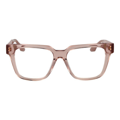Trussardi Pink Acetate Glasses (Frames) for women, rose color, full-rim square style with demo lenses, 53mm width, spring hinge included.