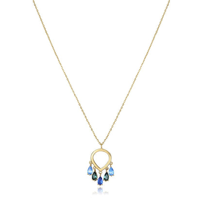 Elegant necklace from VICEROY JEWELS Mod. 13082C100-39, designed for ladies with chronograph functions, made of Silver 925°, blue gemstones.