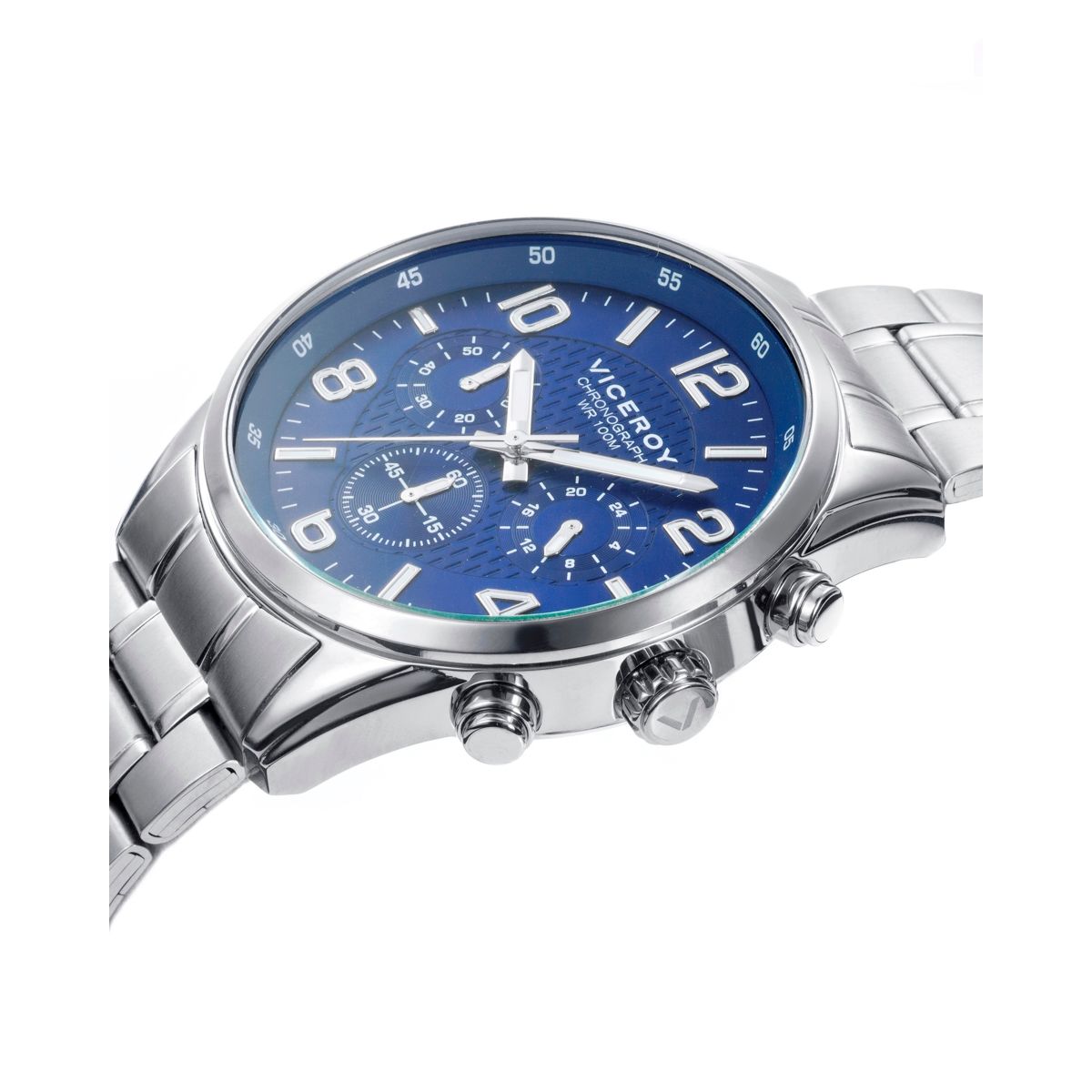 VICEROY Mod. 401017-35 Gent Quartz Analog Watch, 40mm, Chronograph, Water Resistant 10 ATM, Mineral Dial, Official Box