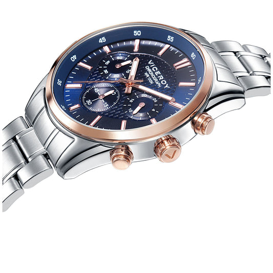 VICEROY Mod. 401017-37 Gent's watch with chronograph, quartz movement, water-resistant 10 ATM, 40 mm case, in official box.