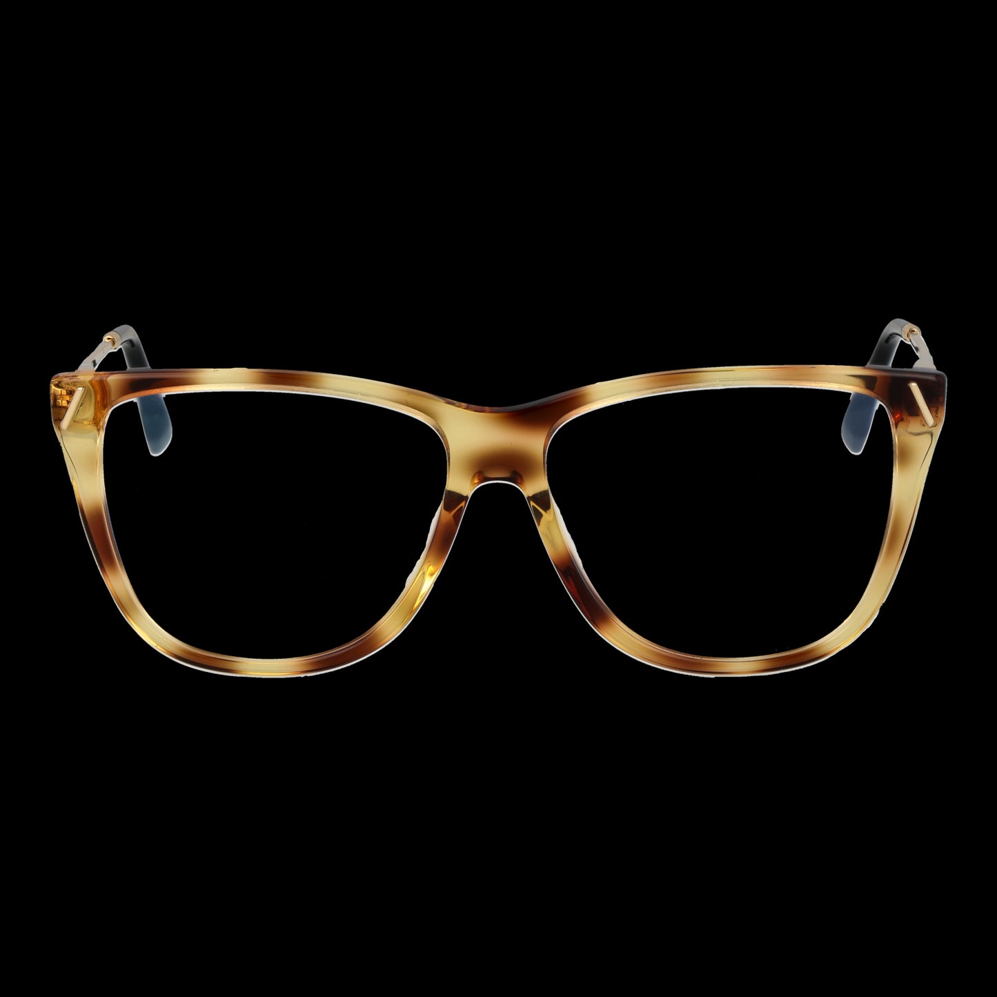 VICTORIA BECKHAM MOD. VB2636 56222 women's eyeglasses in tortoiseshell frame on a black background