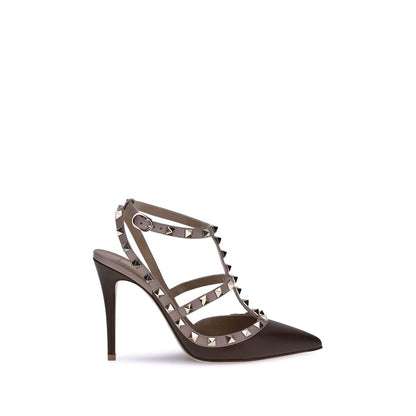 Valentino Garavani Black Calf Leather Bos Taurus High Heel Pumps