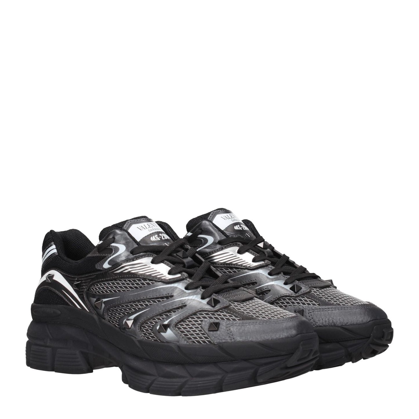 Valentino Garavani Black Fabric Athletic Sneakers