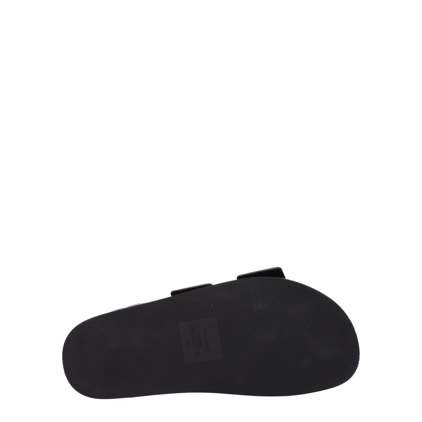 Valentino Garavani Black Leather Slippers