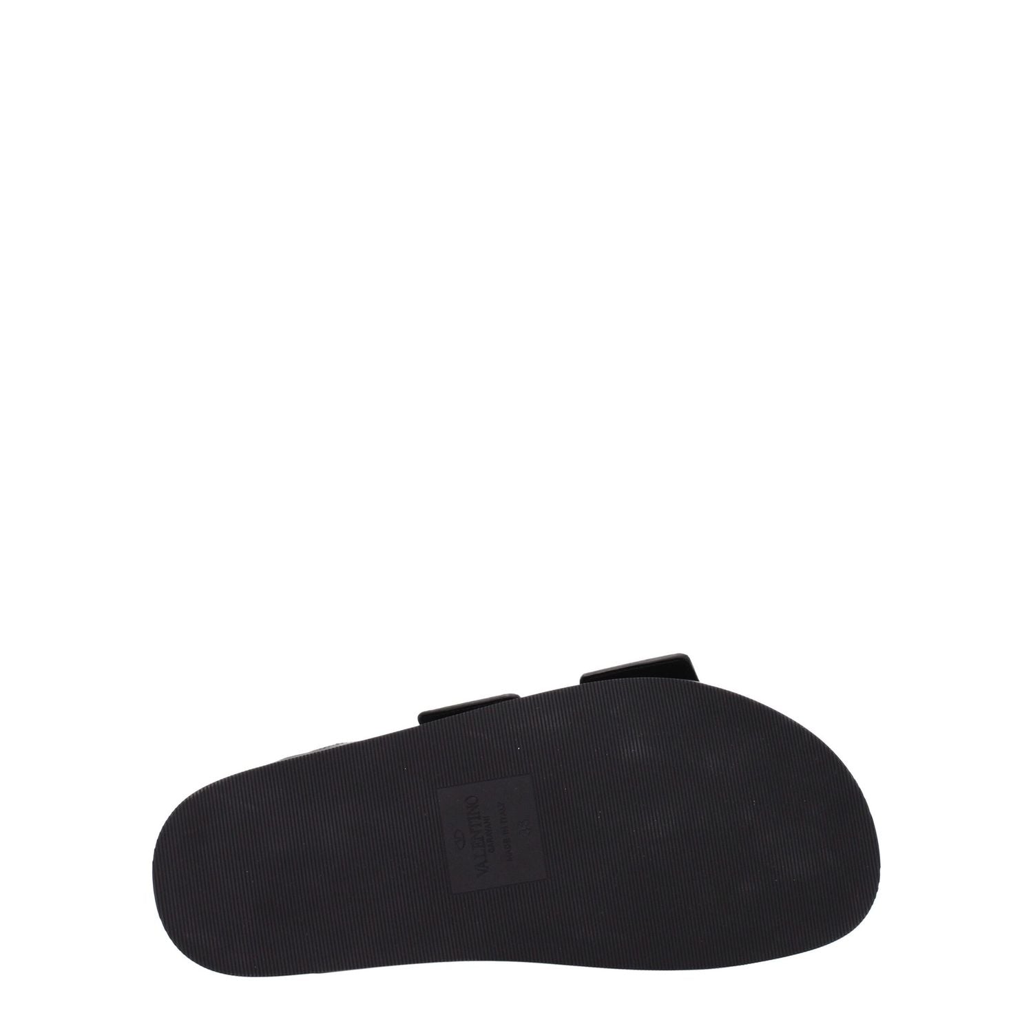 Valentino Garavani Black Leather Slippers