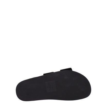 Valentino Garavani Black Leather Slippers