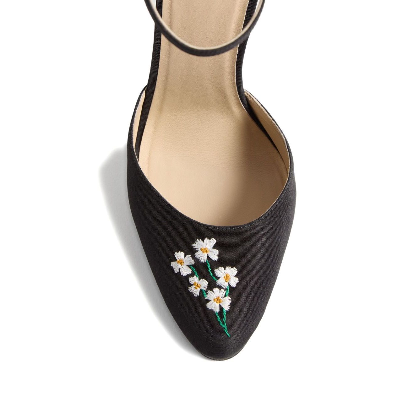 Valentino Garavani Hi Dolly Pumps In Fabric With Floral Embroidery 105mm High Heel