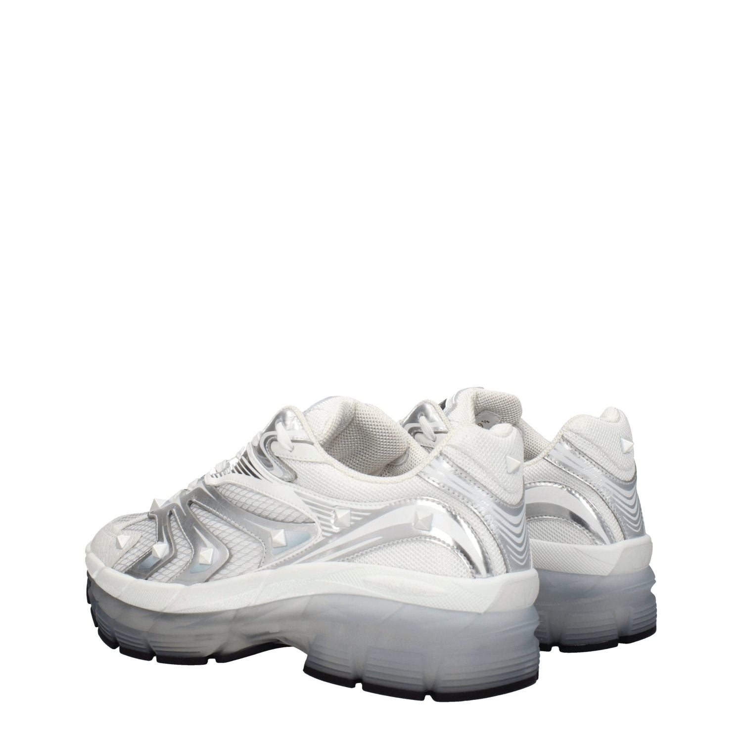 Valentino Garavani White Fabric Athletic Sneakers