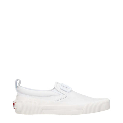 Valentino Garavani White Leather Slip-On Loafers