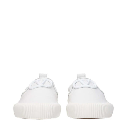 Valentino Garavani White Leather Slip-On Loafers