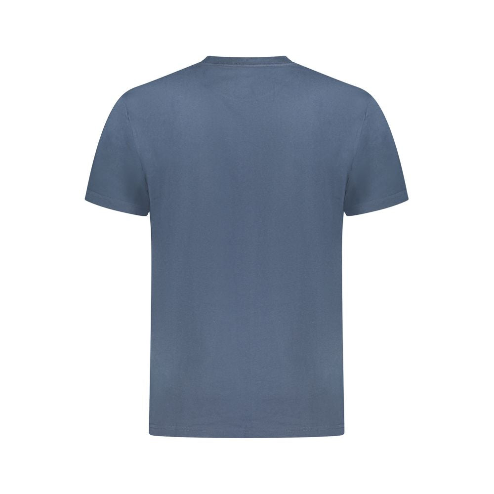 Back view of Vans Blue Cotton Men T-Shirt showcasing its classic fit and timeless style.