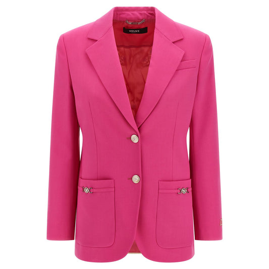 Versace Fuchsia Virgin Wool Blazer