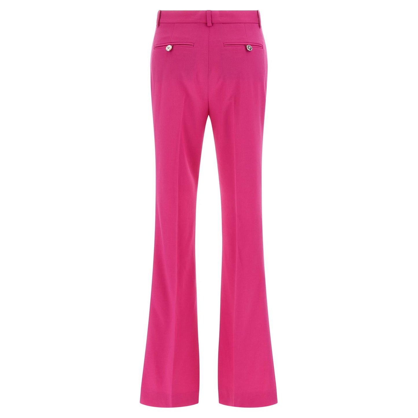 Versace Fuchsia Virgin Wool Flared Pants