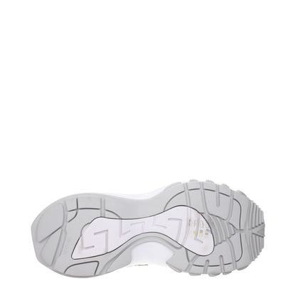 Versace Gold Fabric Low Top Sneakers