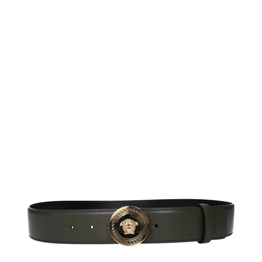 Versace Green Leather Regular Belt100 cm / 40 Inches,105 cm / 42 Inches,110 cm / 44 Inches,1728,75667636384,90 cm / 36 Inches,95 cm / 38 Inches,Accessories,Belts - Accessories,Green,Men,New with tags,Regular Belts - Belts - Accessories,Versace