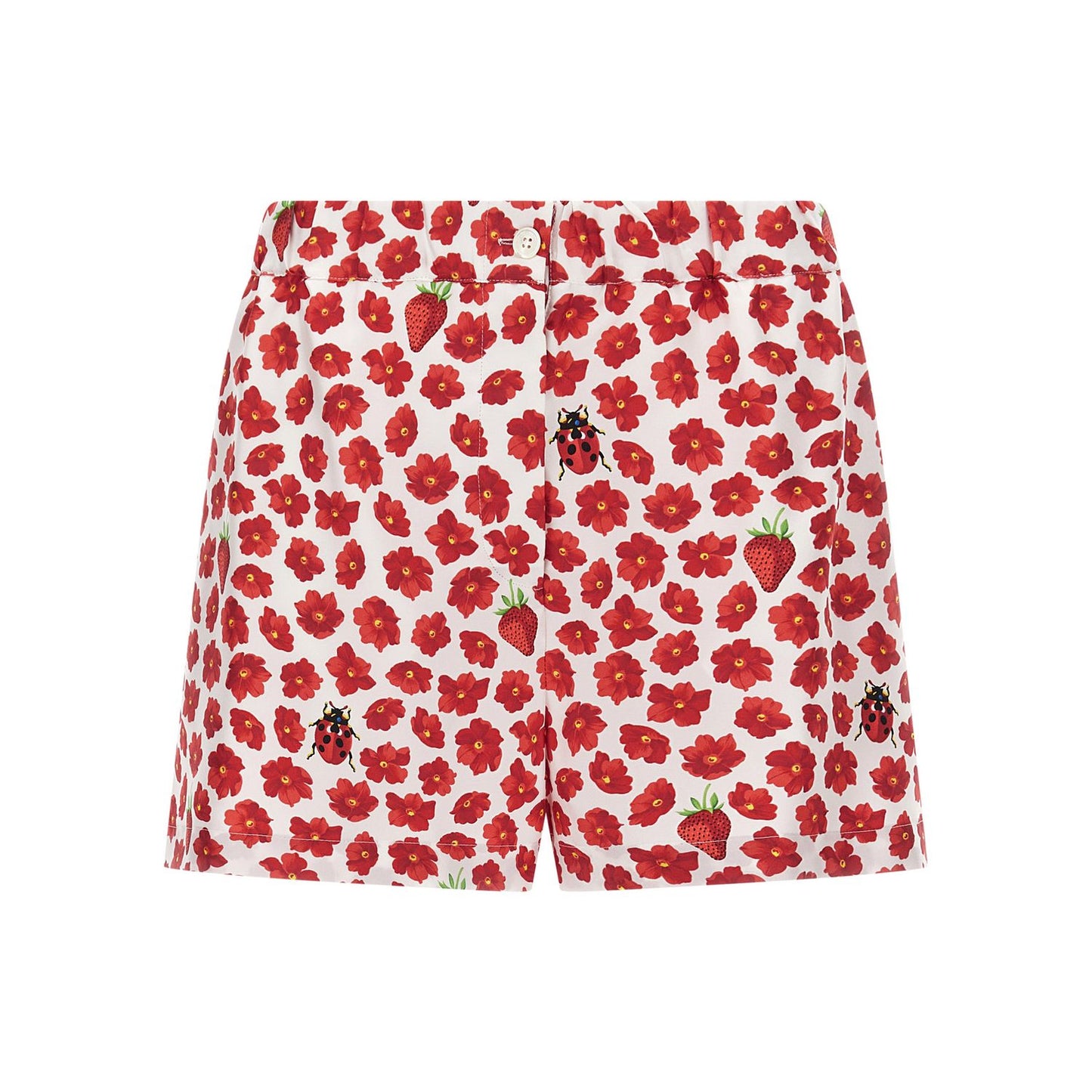 Versace Multicolor Silk Bermuda Shorts