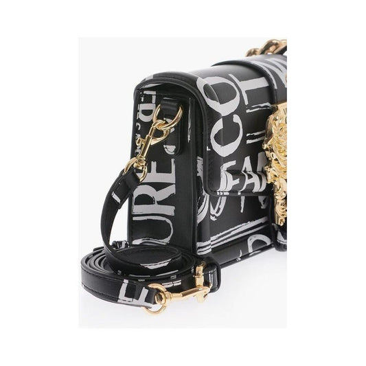 Versace JEANS COUTURE All-Over Logo Printed Faux Leather Shoulder Bag