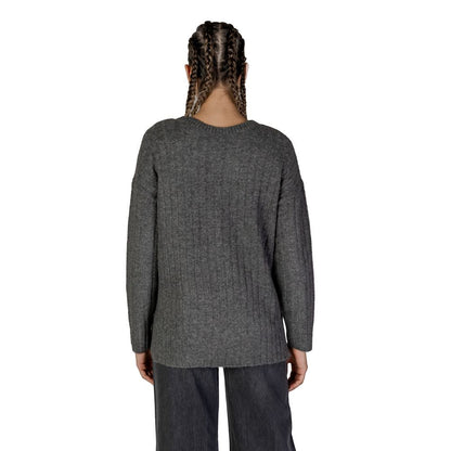 Vila Clothes Gray Marabou Sweater