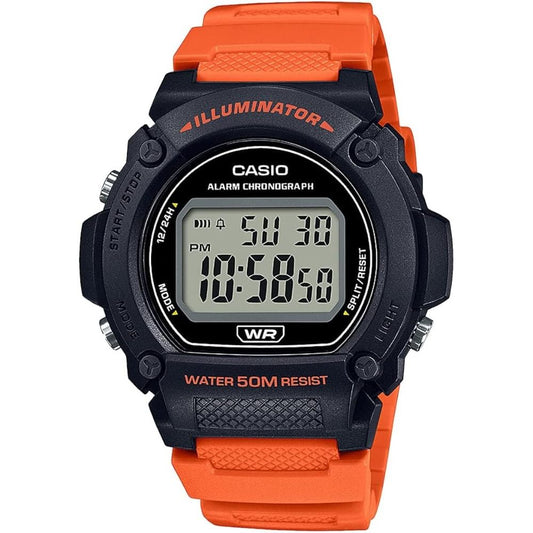 CASIO TIMELESS COLLECTION Mod. SPORT- ILLUMINATOR, WR 50M, ALARM, CHRONOGRAPH - BLACK (Brilliant color strap) wristwatch