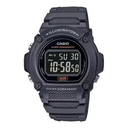 CASIO TIMELESS COLLECTION Mod. SPORT- ILLUMINATOR. WR 50M. ALARM. CHRONOGRAPH - BLACK