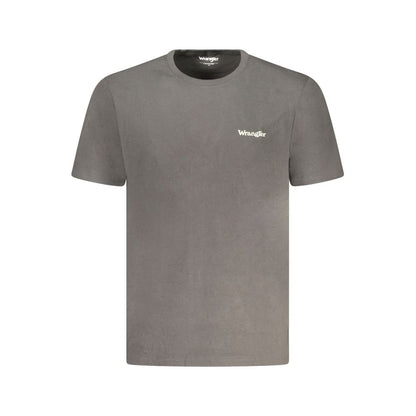 Wrangler Black Cotton T-Shirt with small logo, short sleeves, and crew neck.