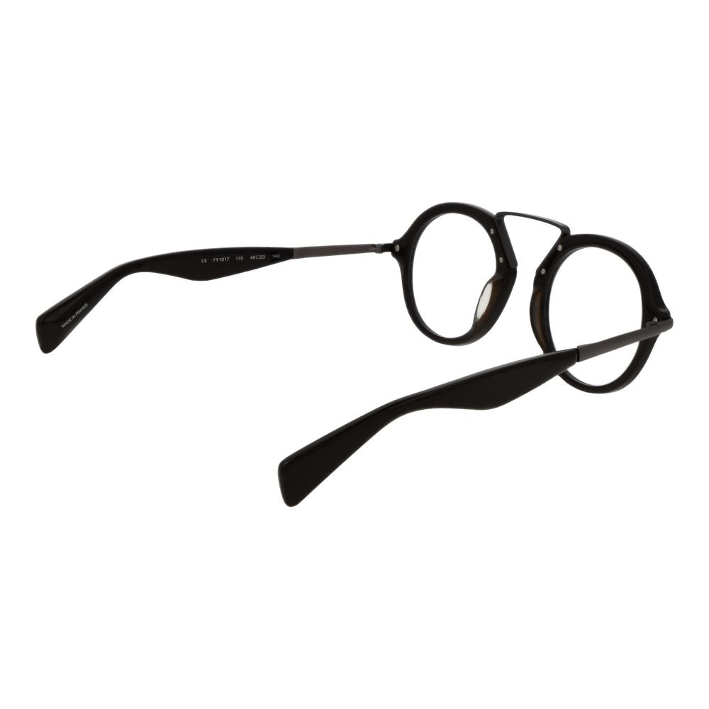 Yohji Yamamoto Brown Plastic Glasses (Frames) in round full-rim style, featuring 49-23-140 size and brown plastic frame.