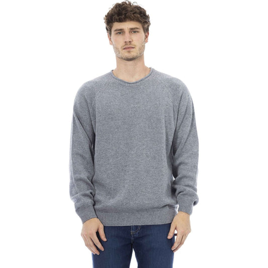 Alpha Studio Sweaters Sweaters Alpha Studio Light Slate Gray
