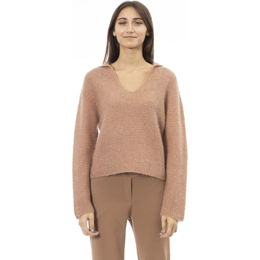 Alpha Studio Sweaters Sweaters Alpha Studio Rosy Brown