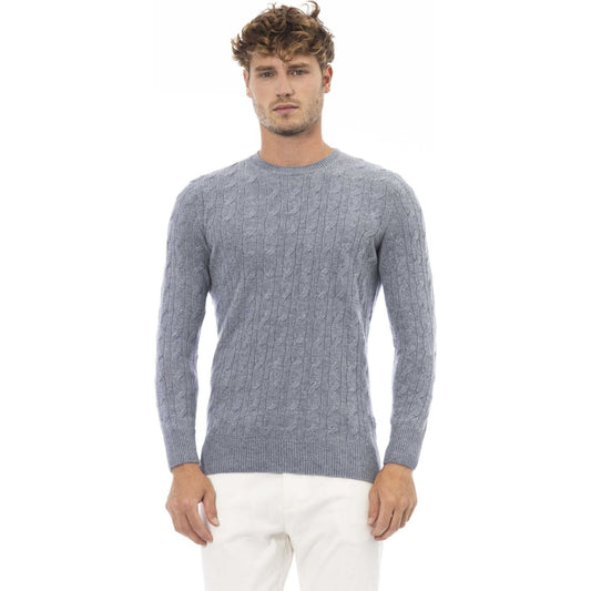 Alpha Studio Sweaters Sweaters Alpha Studio Light Slate Gray
