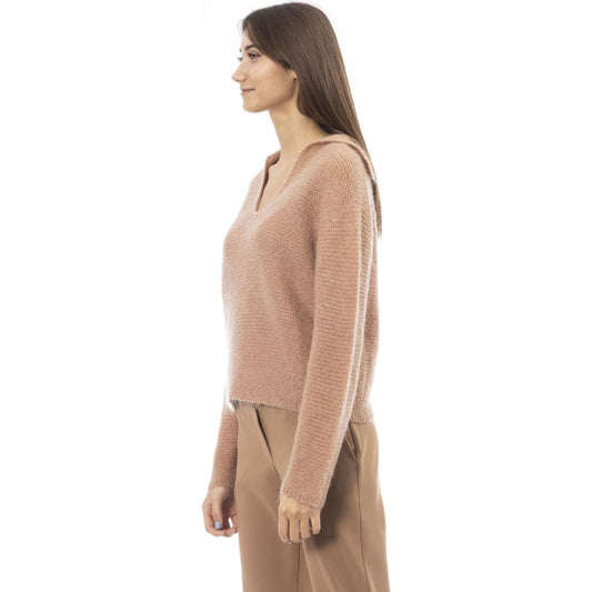 Alpha Studio Sweaters Sweaters Alpha Studio Rosy Brown
