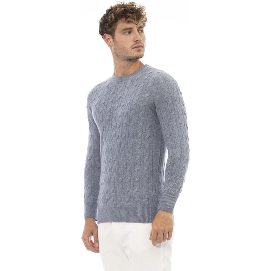Alpha Studio Sweaters Sweaters Alpha Studio Light Slate Gray