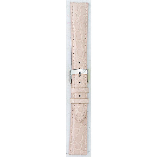 Morellato leather watch strap Italy A01D0751376027CR14, beige texture with buckle.