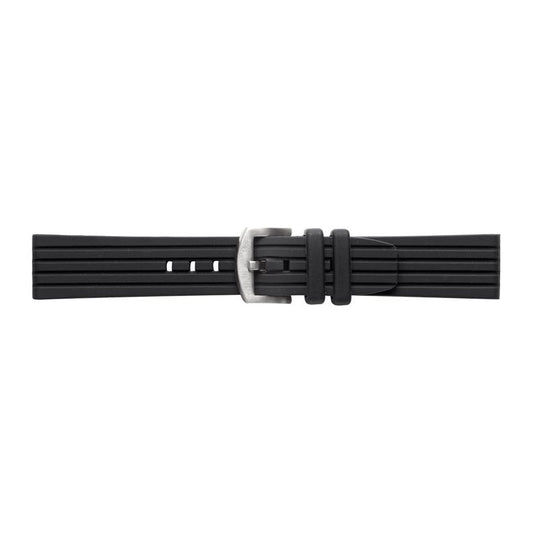 Black leather strap for Morellato watches, model A01U4025187019ST24, made in Italy.