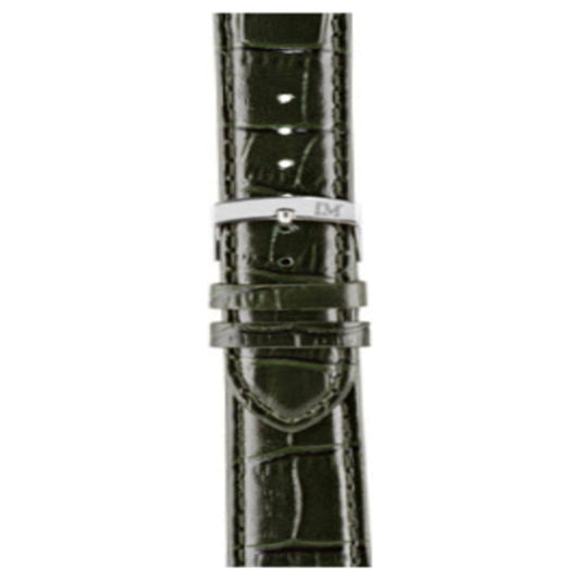 MORELLATO leather watch strap A01X2704656171CR22, Italian-made, dark green crocodile pattern