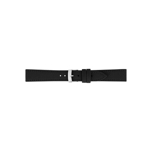 Morellato black leather watch strap A01X5446D25019CR18, made in Italy, luxury accessory.
