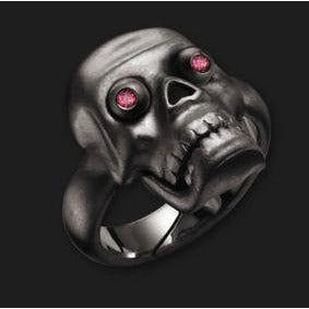 AMBROSINI JEWELS -  ANELLO ARGENTO 925°  teschio finitura brunita mis 13 Ring AMBROSINI JEWELS Black