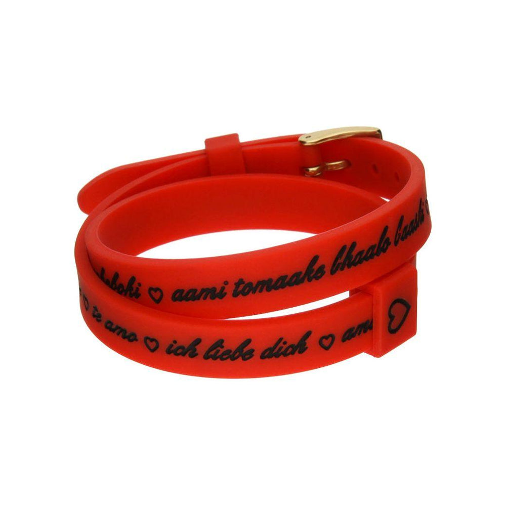 Il MEZZOMETRO Mod. I LOVE YOU GOLD - Bracciale in silicone/silicone bracelet BMG1709