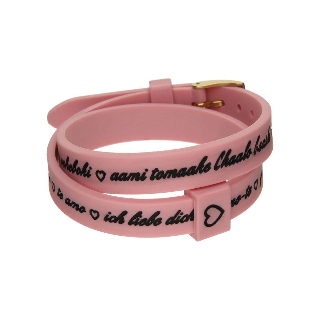 Il MEZZOMETRO Mod. I LOVE YOU GOLD - Bracciale in silicone/silicone bracelet Bracelet