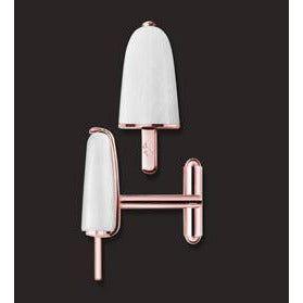 AMBROSINI JEWELS -  GEMELLI ARGENTO 925° ghiacciolo finitura rosé pietra bianca Cufflinks AMBROSINI JEWELS Dark Slate Gray