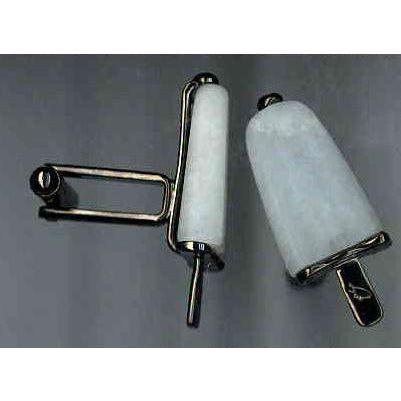 AMBROSINI JEWELS -  GEMELLI ARGENTO 925° ghiacciolo finitura brunita pietra bianca Cufflinks AMBROSINI JEWELS Dim Gray