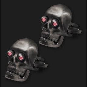 AMBROSINI JEWELS - GEMELLI ARGENTO 925° grandi teschio finitura brunita Cufflinks AMBROSINI JEWELS Black