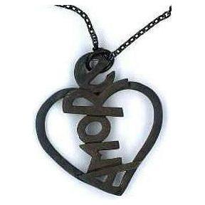 AMBROSINI JEWELS - PENDENTE ARGENTO 925° cuore finitura brunita satinata PENDANT AMBROSINI JEWELS Dark Slate Gray