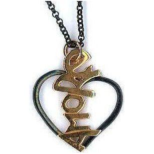 AMBROSINI JEWELS - PENDENTE ARGENTO 925° cuore finitura brunita lucida scritta rosé PENDANT AMBROSINI JEWELS Light Gray