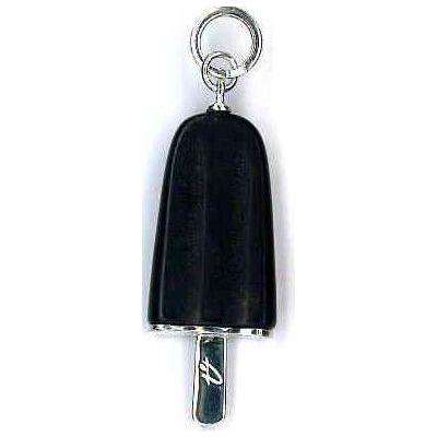AMBROSINI JEWELS -  PENDENTE ARGENTO 925°  ghiacciolo finitura bianca pietra nera grande (26x15 mm) PENDANT AMBROSINI JEWELS Black