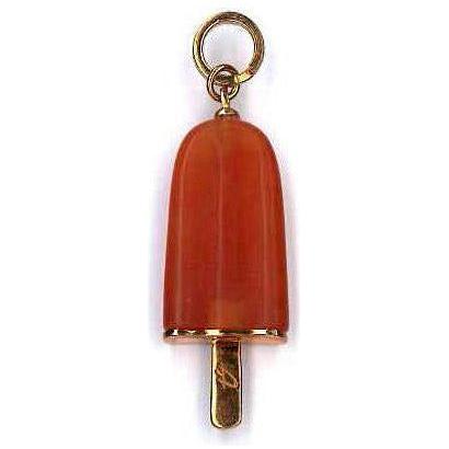 AMBROSINI JEWELS -  PENDENTE  ARGENTO 925°  ghiacciolo finitura rosé pietra arancio grande (26x15 mm) PENDANT AMBROSINI JEWELS Brown