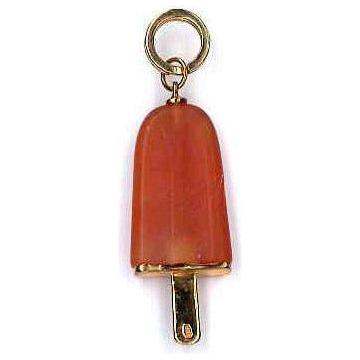 AMBROSINI JEWELS -  PENDENTE ARGENTO 925°  ghiacciolo finitura rosé pietra arancio medio (29.5x13 mm) PENDANT AMBROSINI JEWELS Sienna